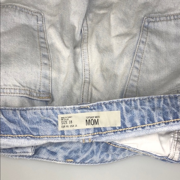TOP SHOP High Rise Denim MOM Shorts Size US 14 - Picture 6 of 6